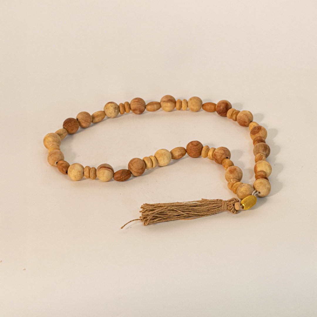 Cottage Bead and Jute Tassel Garland