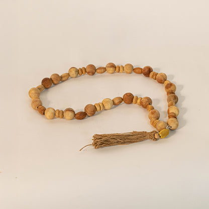 Cottage Bead and Jute Tassel Garland