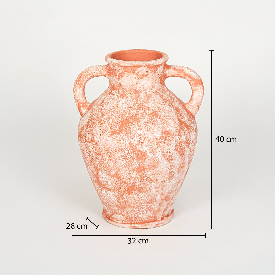 Crackled Terracotta Vase Medium