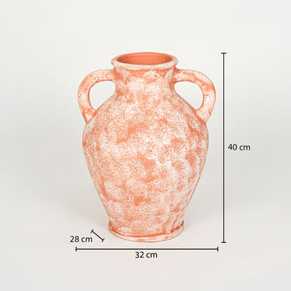 Crackled Terracotta Vase Medium