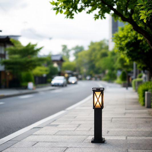 Crossway Outdoor Pole Light- Black