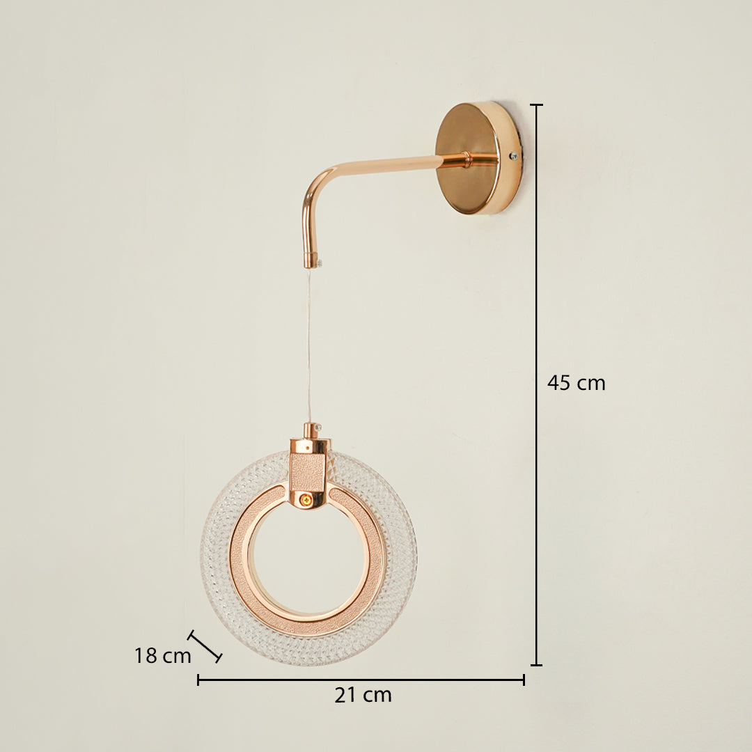 Crystal Rose Gold Wall Light