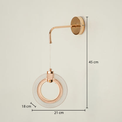 Crystal Rose Gold Wall Light