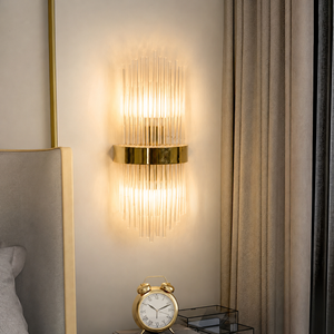 Crystal Modern Gold Metal Wall Light