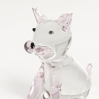 Crystal Glass Cute Lying Cat - Purple