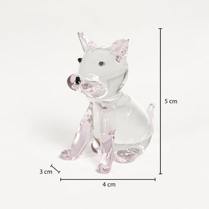 Crystal Glass Cute Lying Cat - Purple