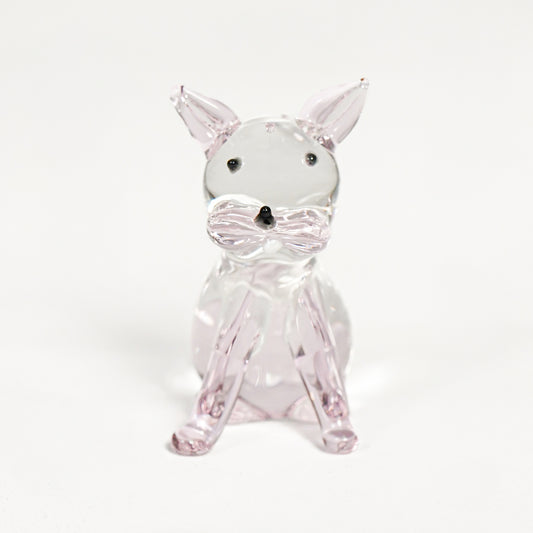 Crystal Glass Cute Lying Cat - Purple