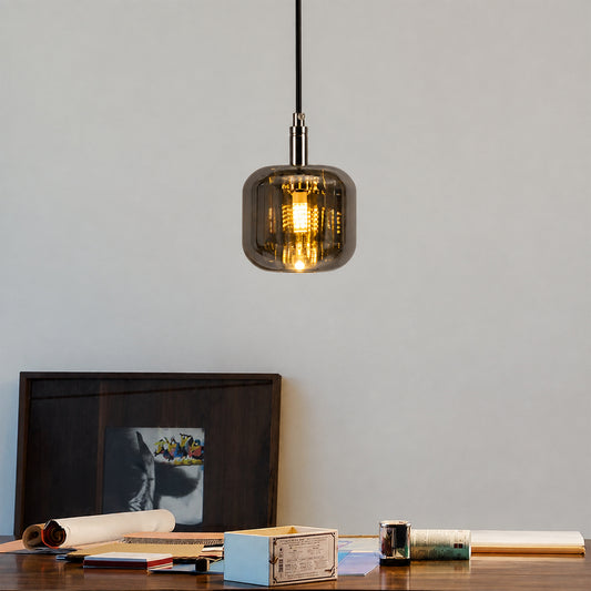 Cubie Globe Pendant Light - Smoky