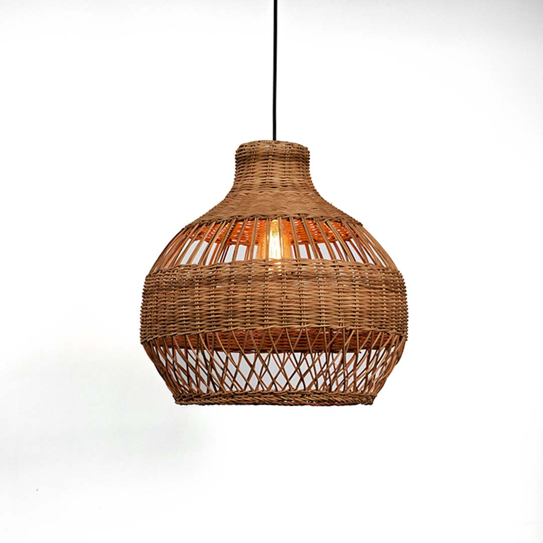 Cupola Rattan Hanging Lamp - Beige