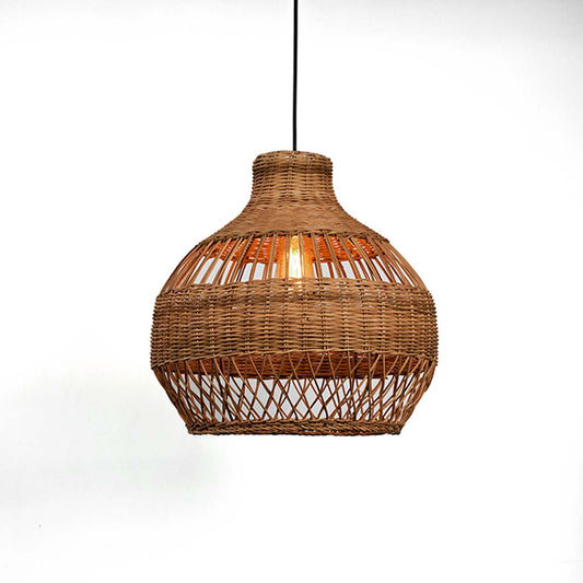 Cupola Rattan Hanging Lamp - Beige