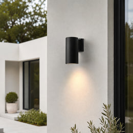 Cylindrical Wall Light Black