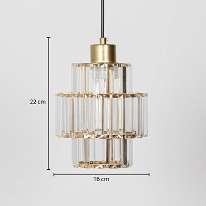 Smoky textured glass and brass wall light dimension image with 22 cm width and 22 cm height for modern bedside placement.
