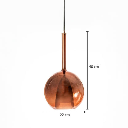 Deko Rose Gold Glass Hanging Light