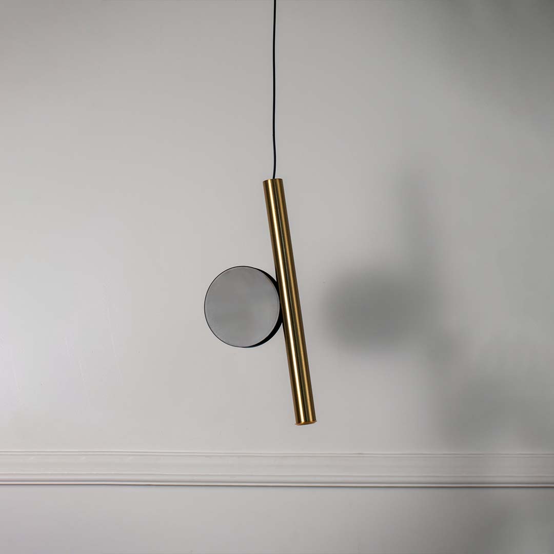 Disk & Diffuser Cylinder Pendant Lamp