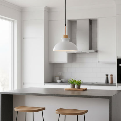 dome pendant lamp white main lifestyle