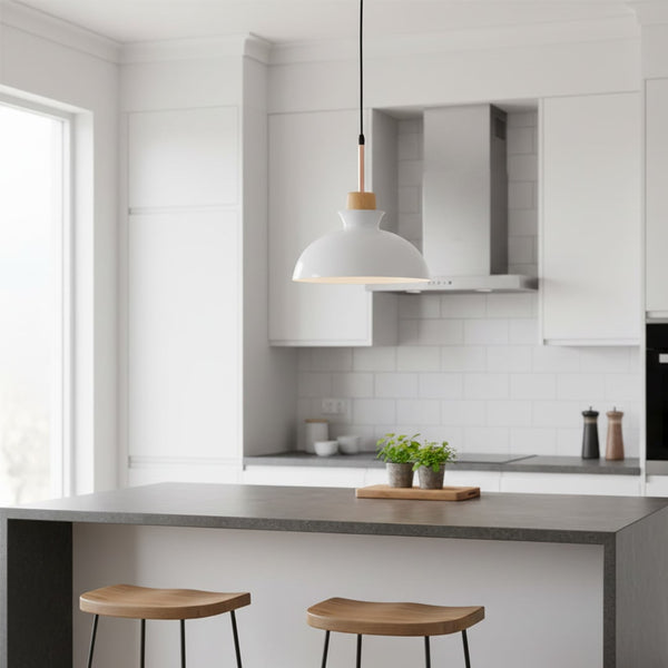 Dome Pendant Lamp - White