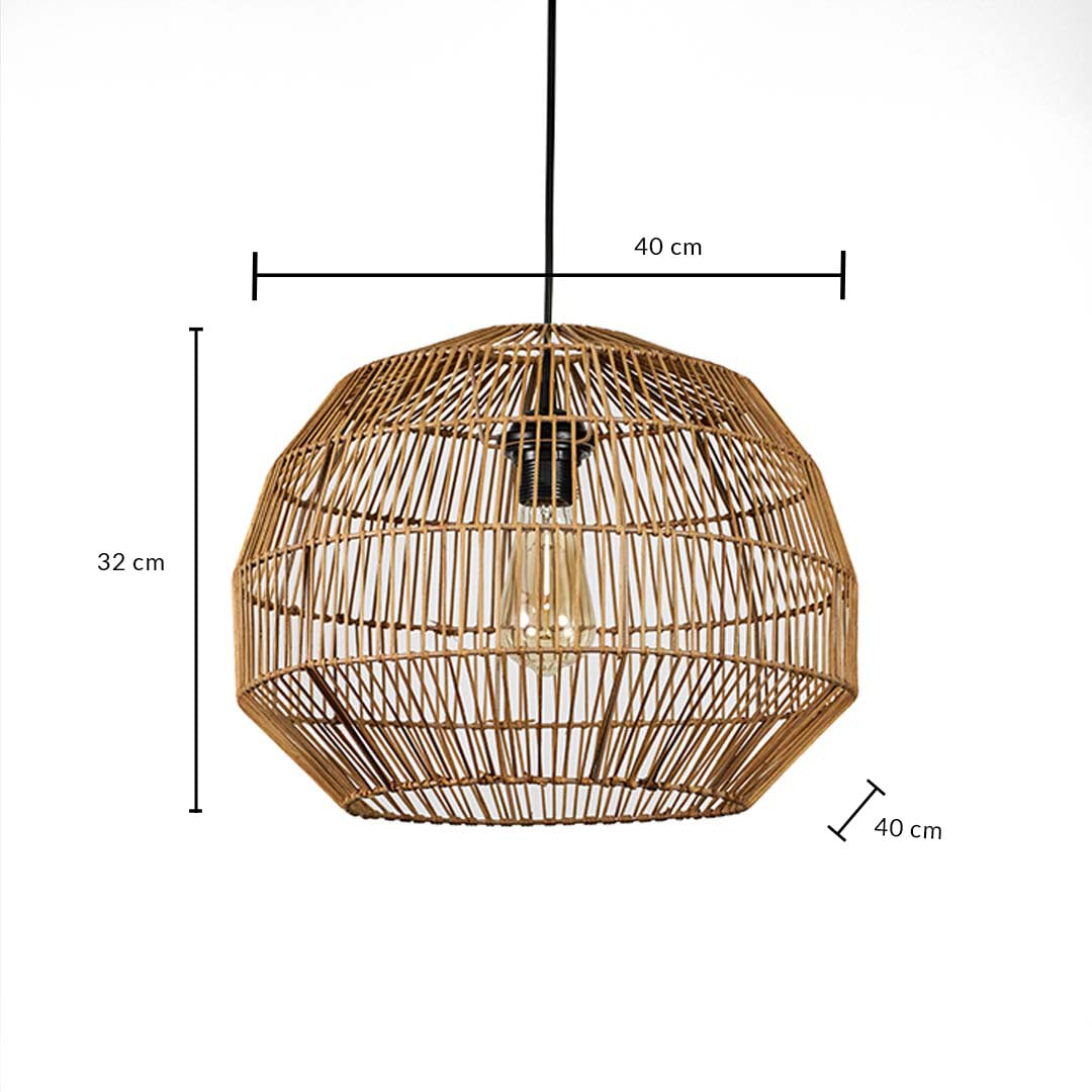 Dome Stripe Pendant Bamboo Lamp Dimensions
