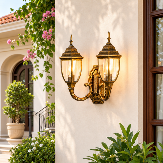 Double Sconce Castle Wall Light