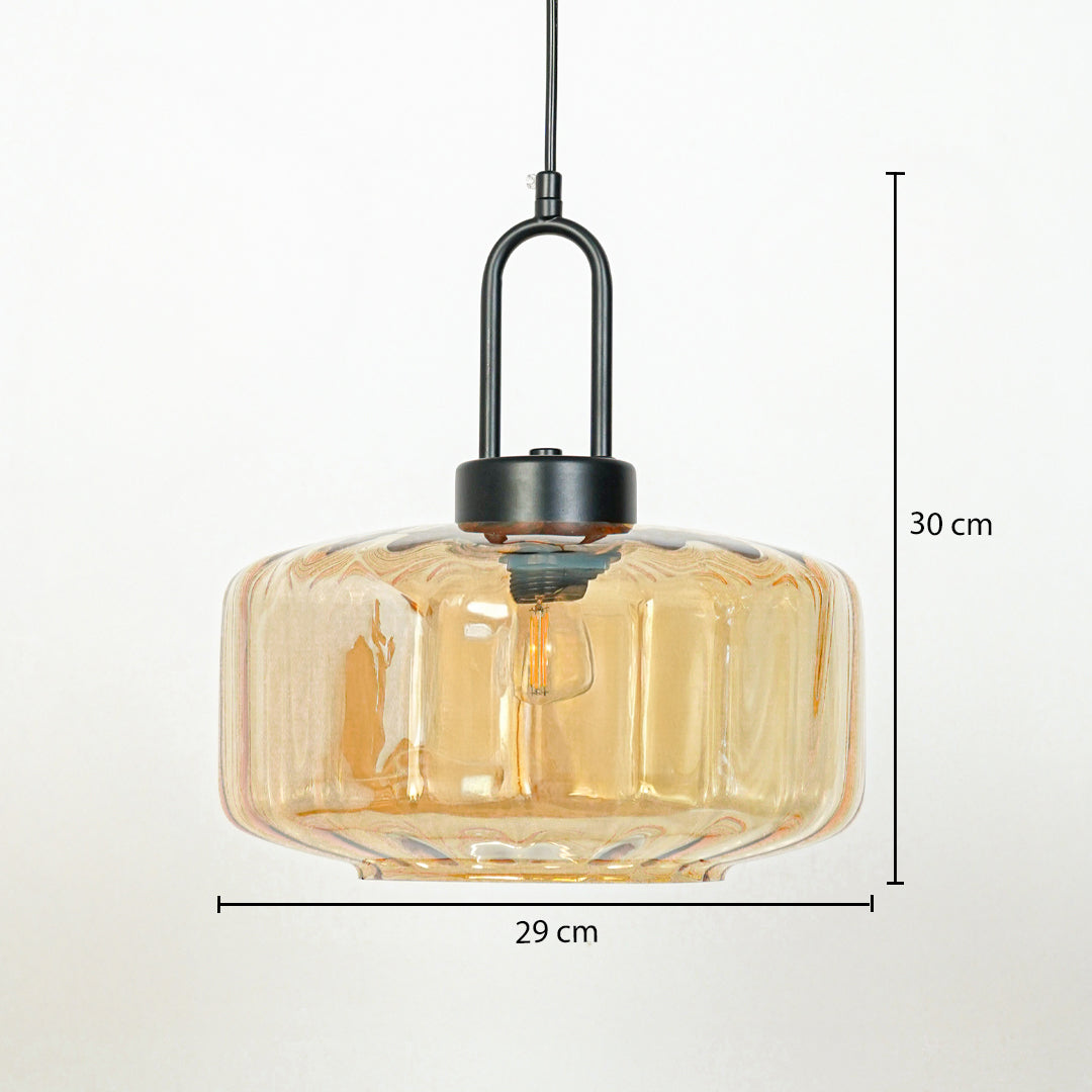 Dragon Fly Glass Pendant Lamp - Amber