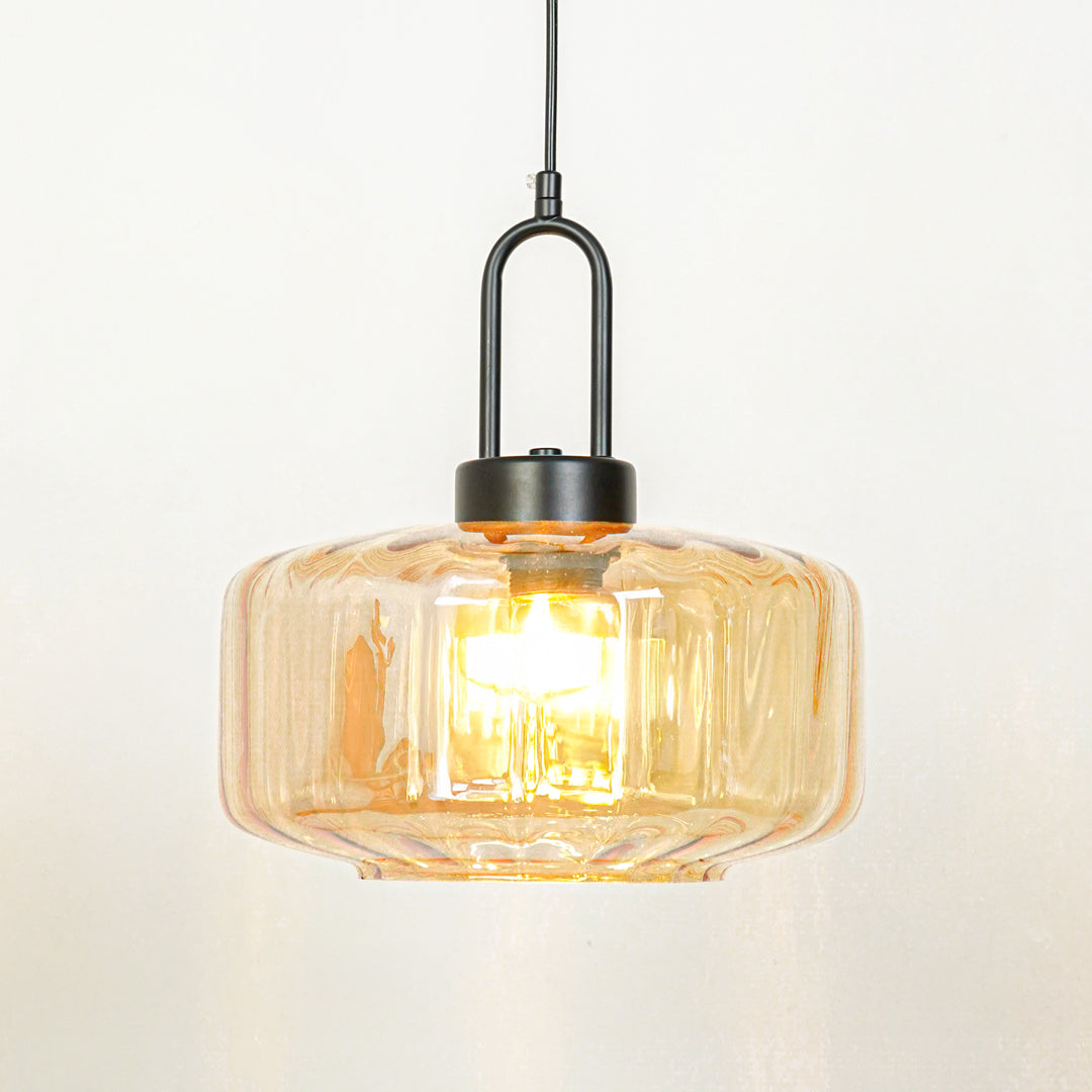 Dragon Fly Glass Pendant Lamp - Amber