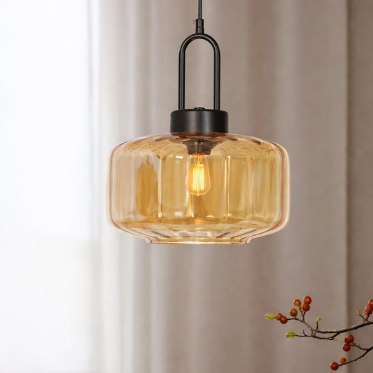 Dragon Fly Glass Pendant Lamp - Amber