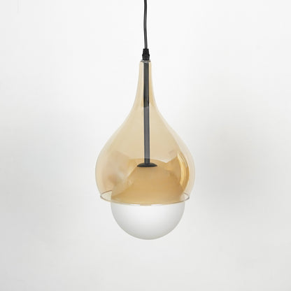 Champagne glass pendant light with gold metal finish adding refined charm to contemporary interiors.