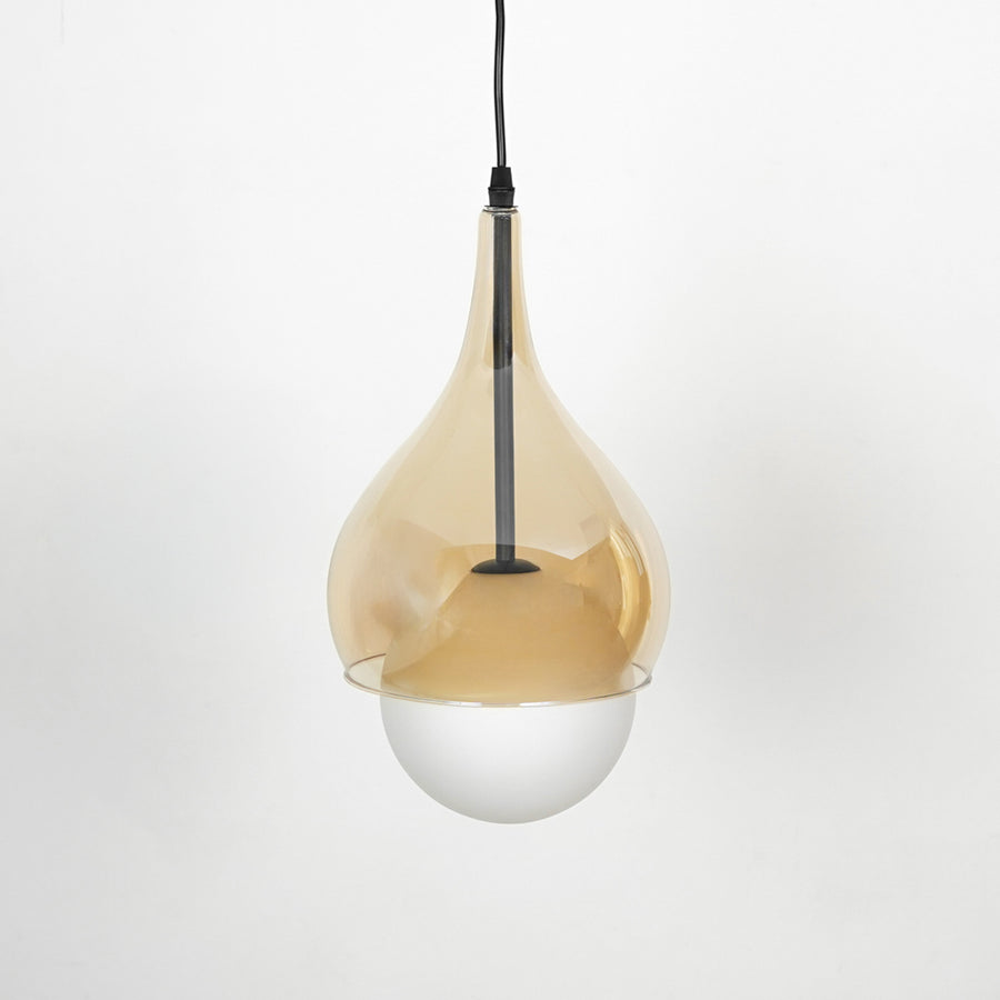 Champagne glass pendant light with gold metal finish adding refined charm to contemporary interiors.