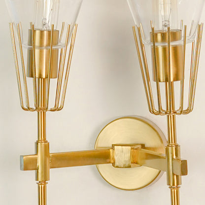Diamond Glass Wall Sconce - 2-Light