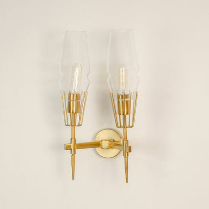 Diamond Glass Wall Sconce - 2-Light