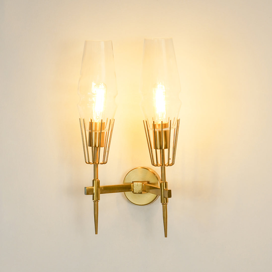 Diamond Glass Wall Sconce - 2-Light