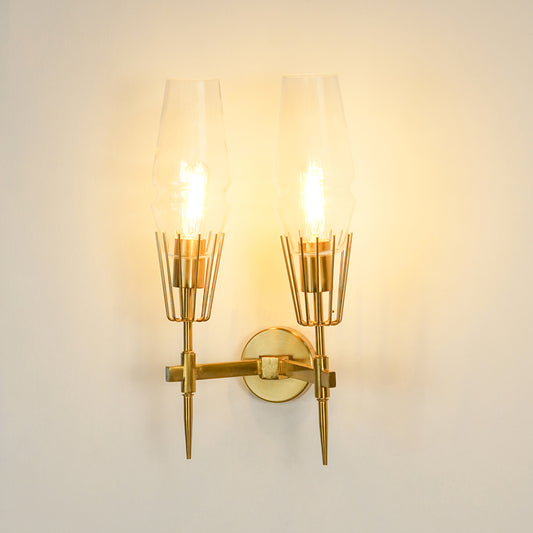 Diamond Glass Wall Sconce - 2-Light