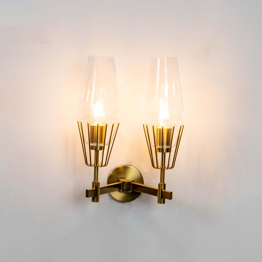 Diamond Glass Wall Sconce - 2-Light