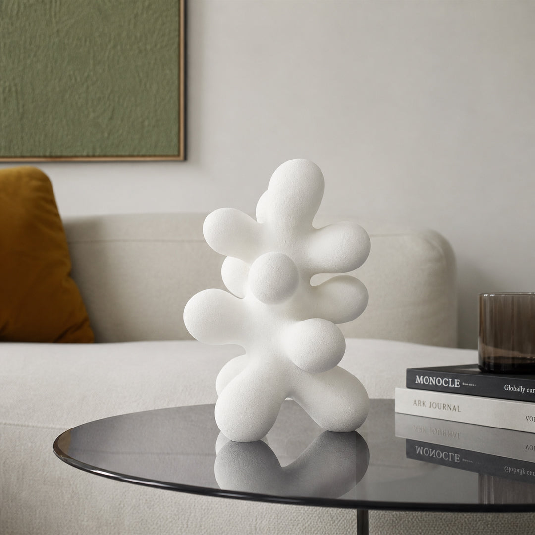 Duplication Modern Tabletop Sculpture - White