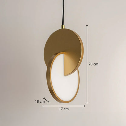 Eclipse Pendant 2 Piece Light - Gold