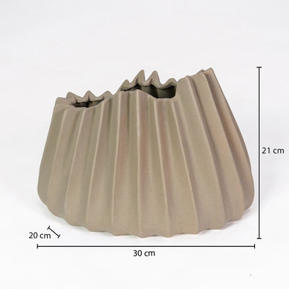 Edel Ruffle Ceramic Vase