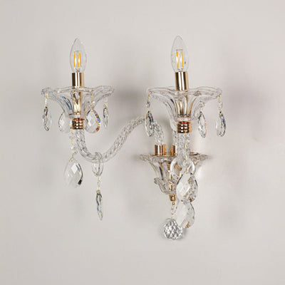 Elara 2-Light Crystal Wall Light