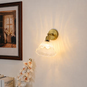 Floret Clear Glass Shade Wall Sconce