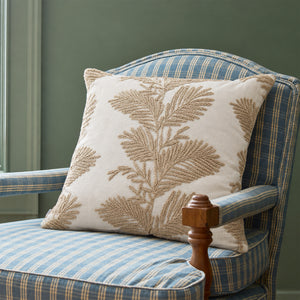 Elegantly Embroidered Cotton Cushion Cover