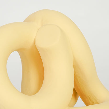 Elodie Knot Ceramic Sculpture - Yellow