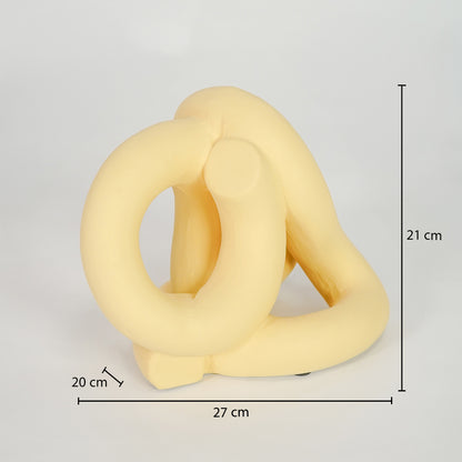 Elodie Knot Ceramic Sculpture - Yellow