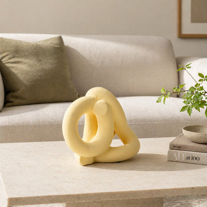 Elodie Knot Ceramic Sculpture - Yellow
