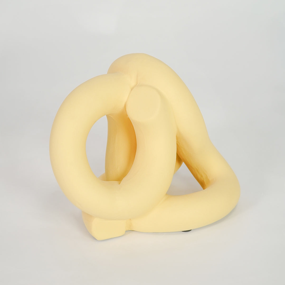 Elodie Knot Ceramic Sculpture - Yellow