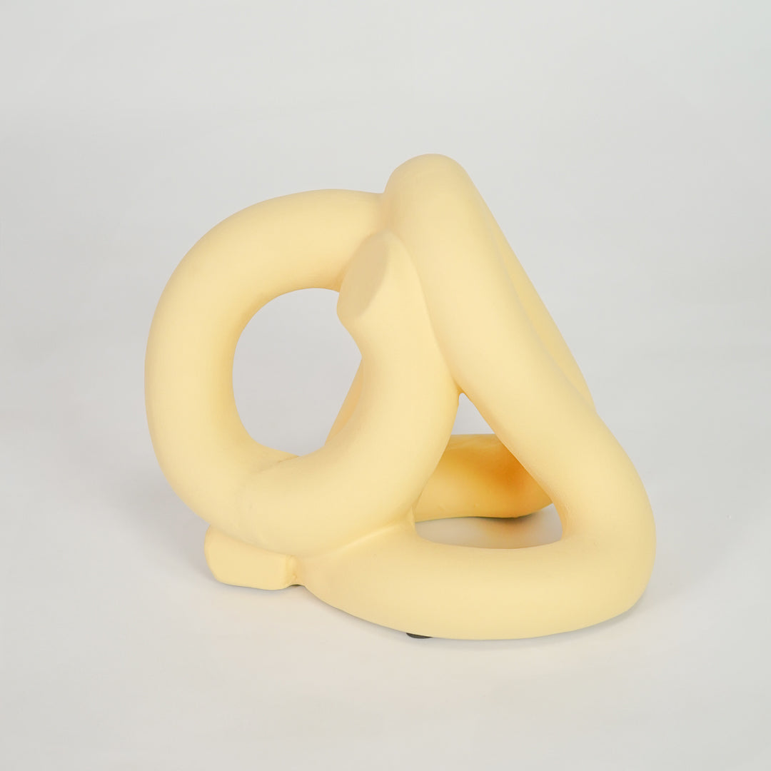 Elodie Knot Ceramic Sculpture - Yellow