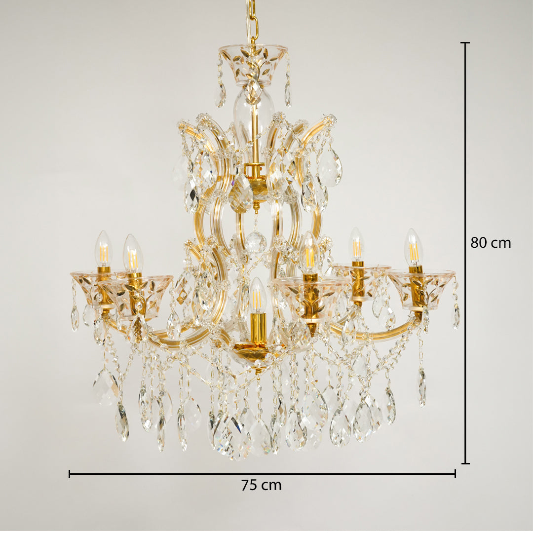 Losico 7-Arm Crystal Cascade Chandelier