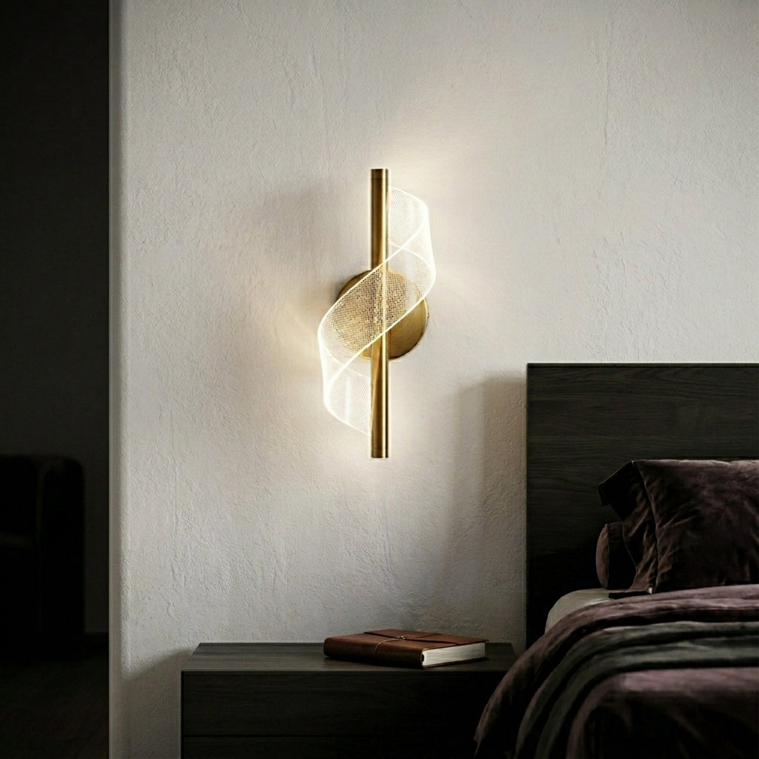 Modern crystal wall light with warm ambient glow for stylish bedroom and premium decor styling spaces.

