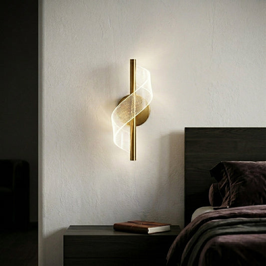 Modern crystal wall light with warm ambient glow for stylish bedroom and premium decor styling spaces.

