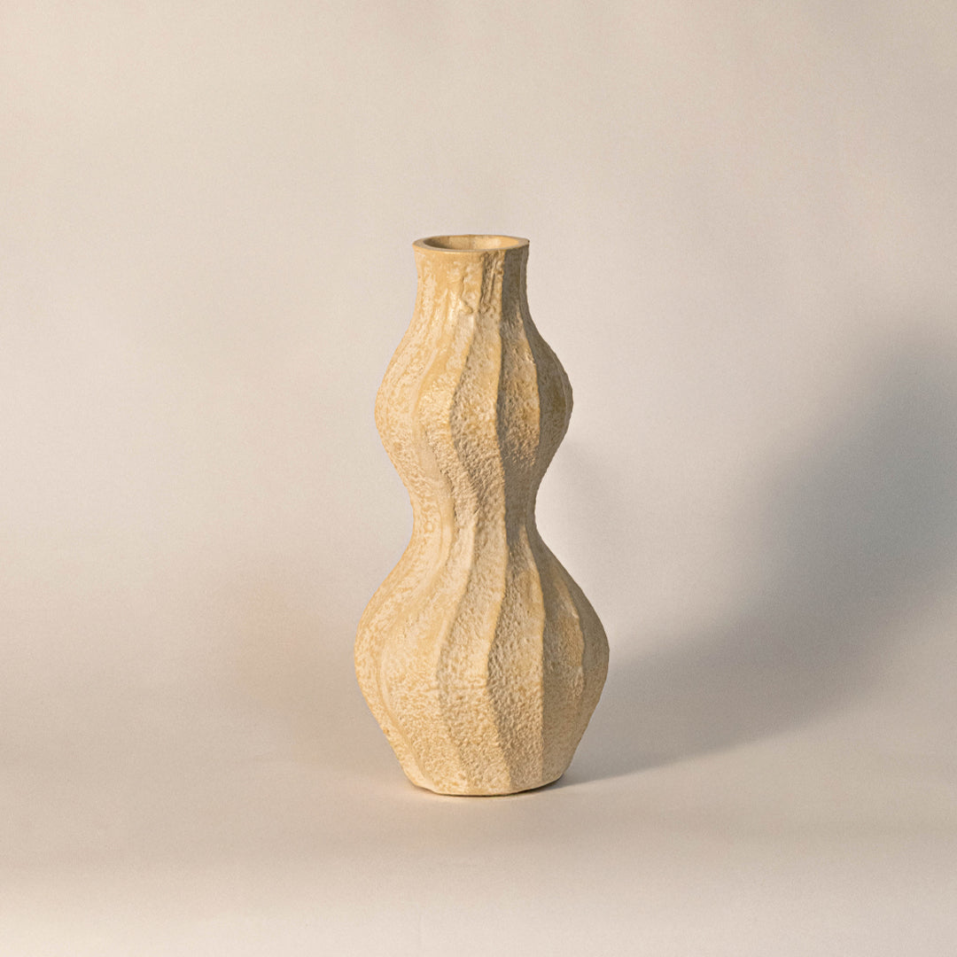 Eros Terracotta Vase - Ivory