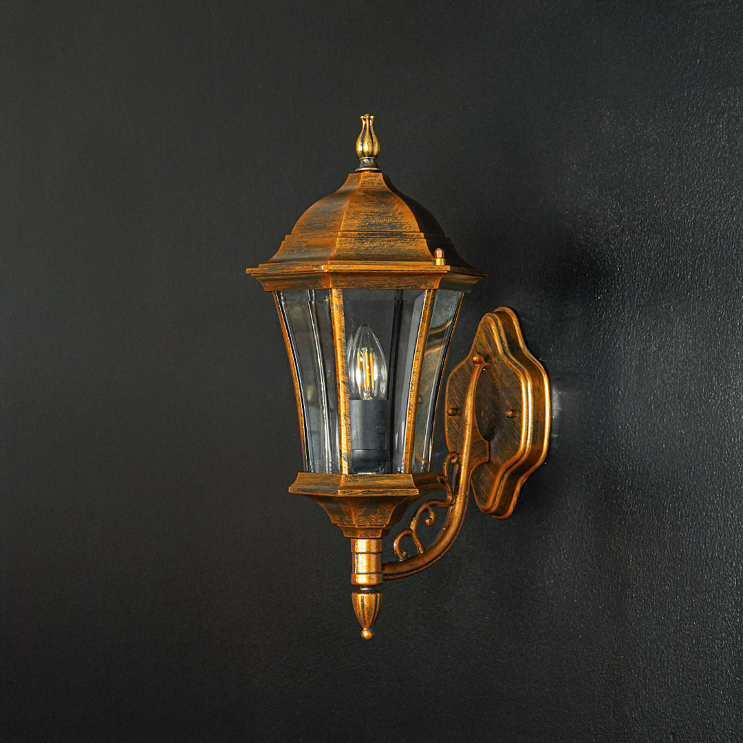 Etoe Outdoor Wall Light - Brown