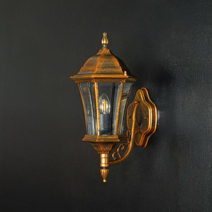 Etoe Outdoor Wall Light - Brown