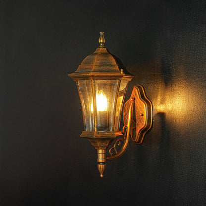 Etoe Outdoor Wall Light - Brown